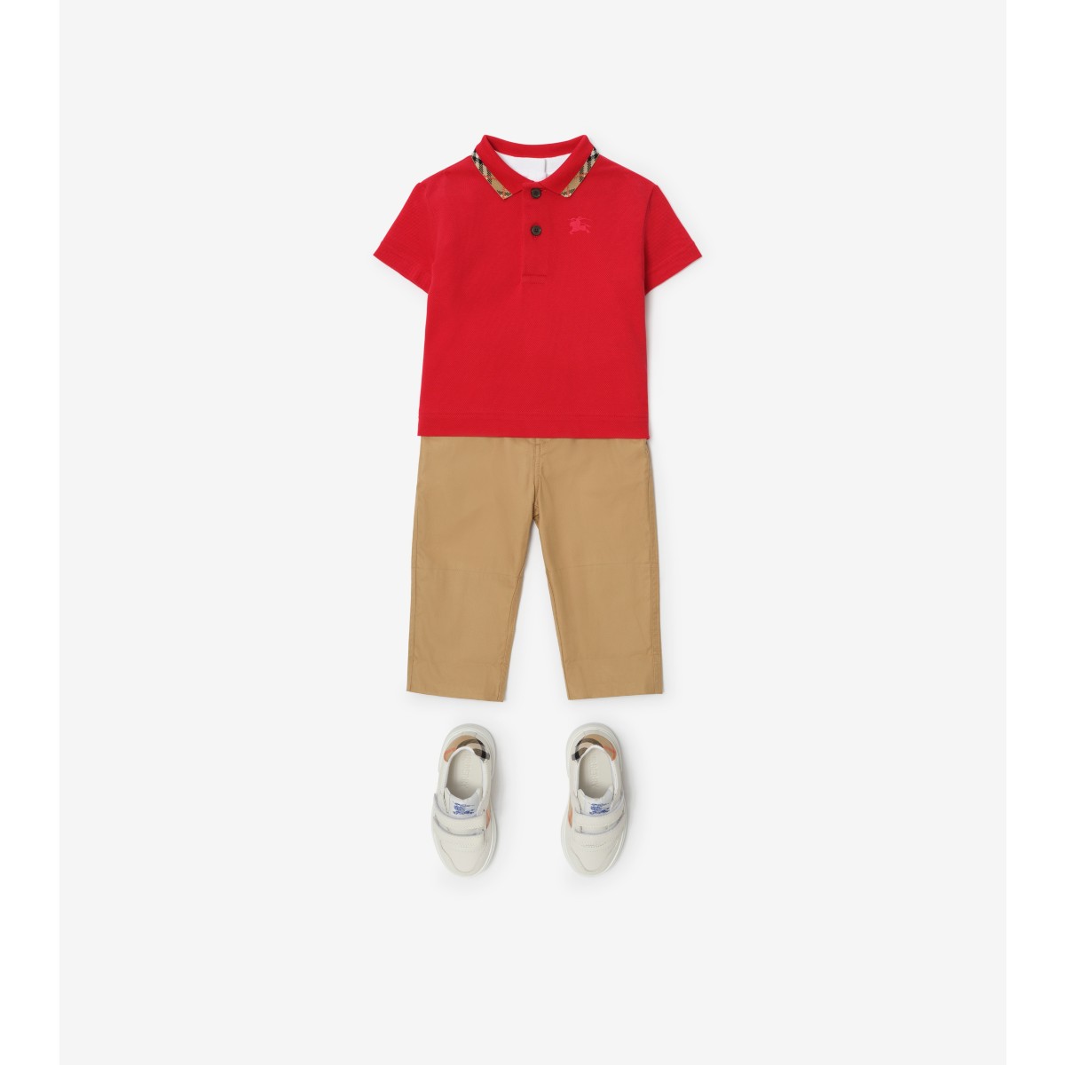  Check Collar Cotton Polo Shirt