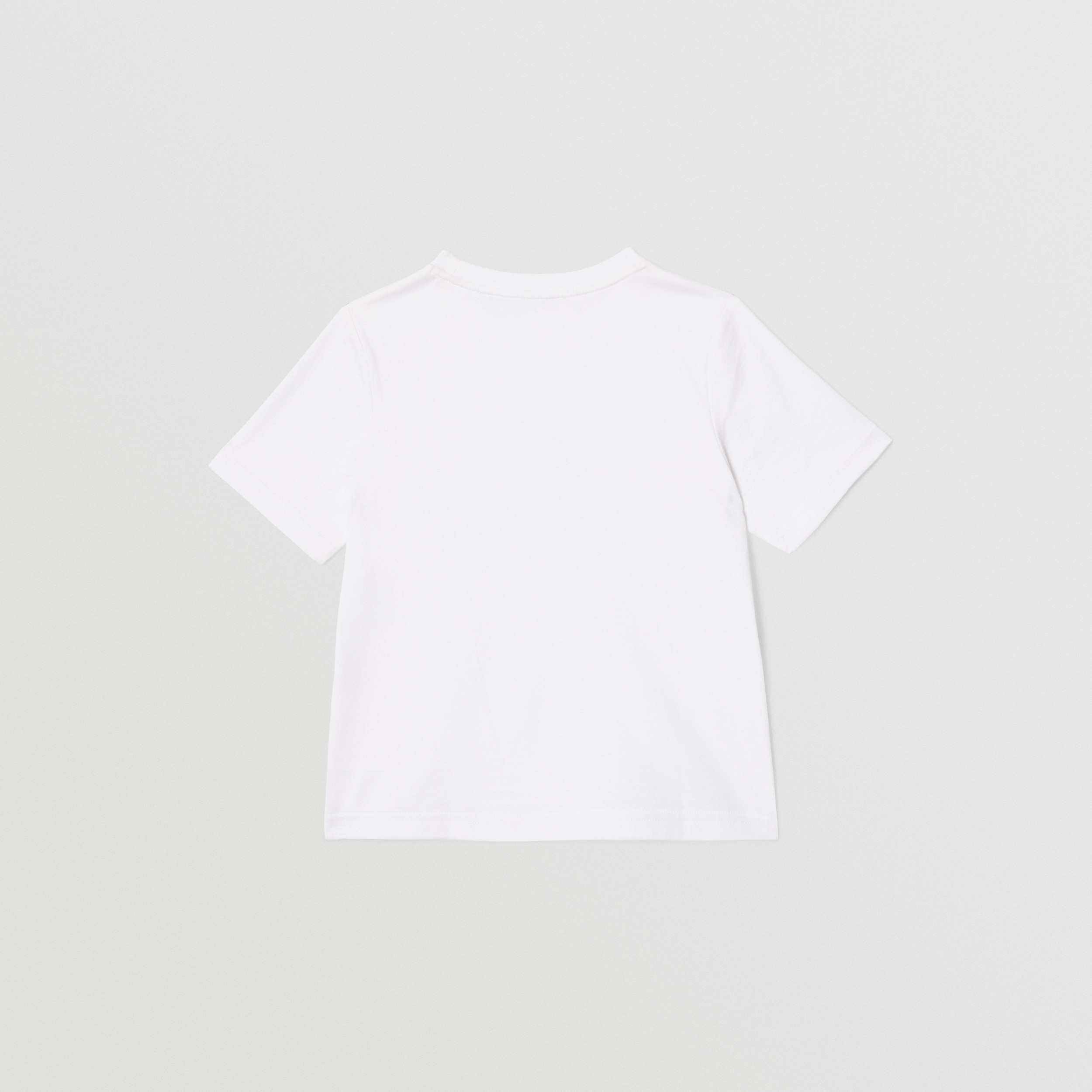专属标识装饰棉质 T 恤衫 (白色) - 儿童 | Burberry® 博柏利官网 - 4
