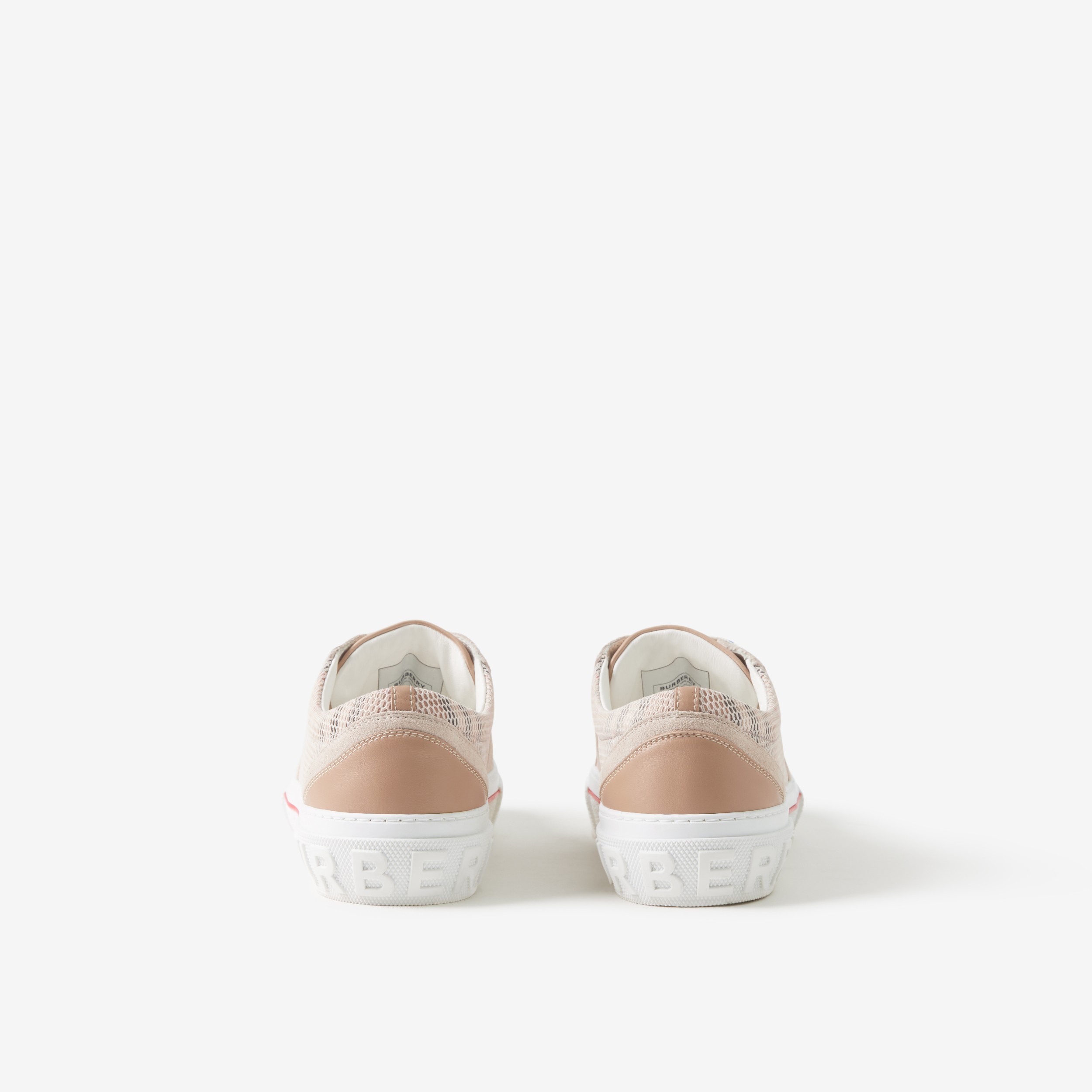 Deportivas en piel, malla a cuadros Vintage Check y ante (Beige/beige) - Hombre | Burberry® oficial - 3