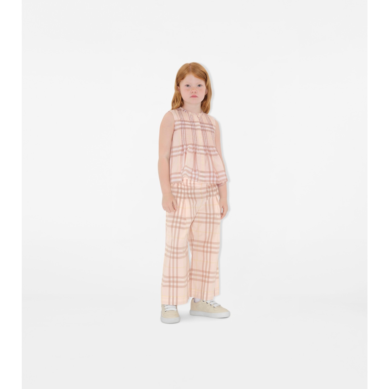 Check Cotton Trousers