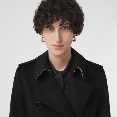 Cashmere Trench Coat In Black - Women | Burberry® Official