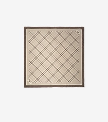 Check Knight Stamp Silk Scarf Dove ®