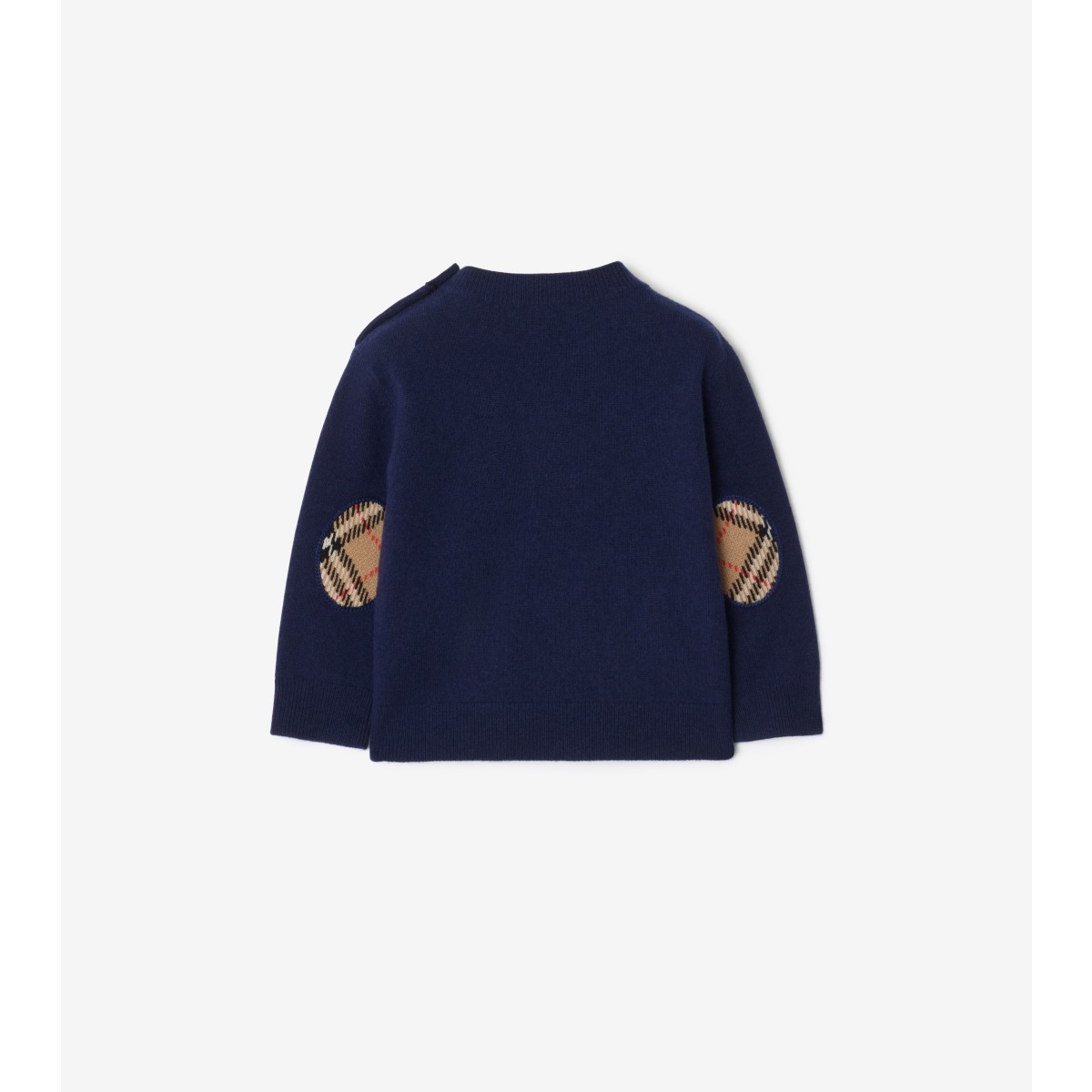  Check Patch Wool Cashmere Sweater