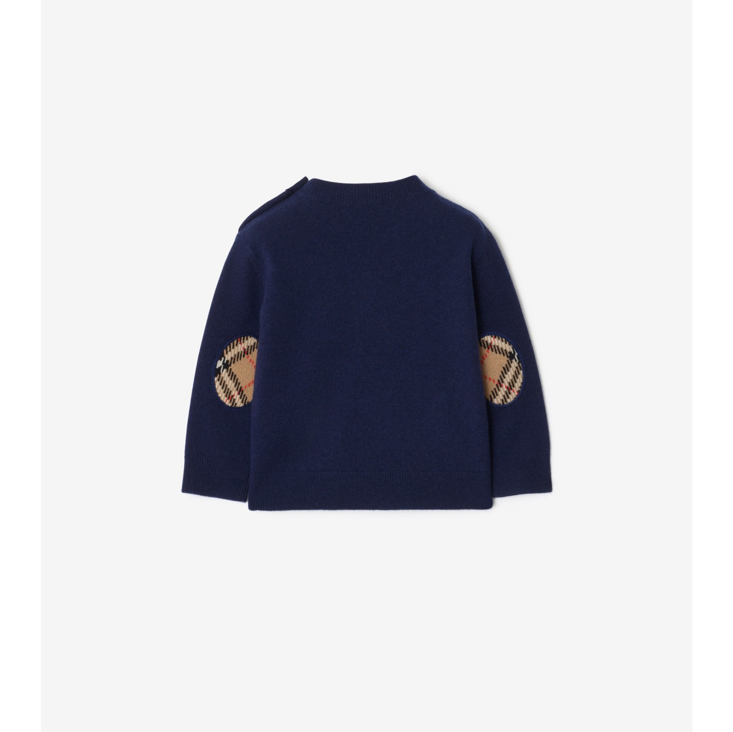 Check Patch Wool Cashmere Sweater