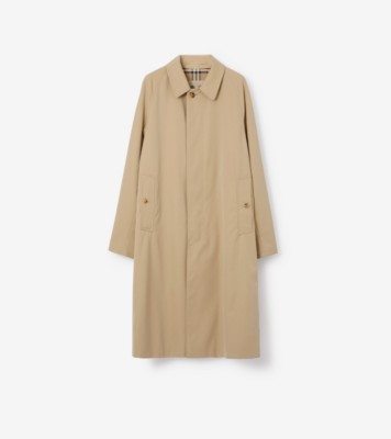 Long Camden Heritage Car Coat in Honey - Men, Cotton Gabardine | Burberry®  Official