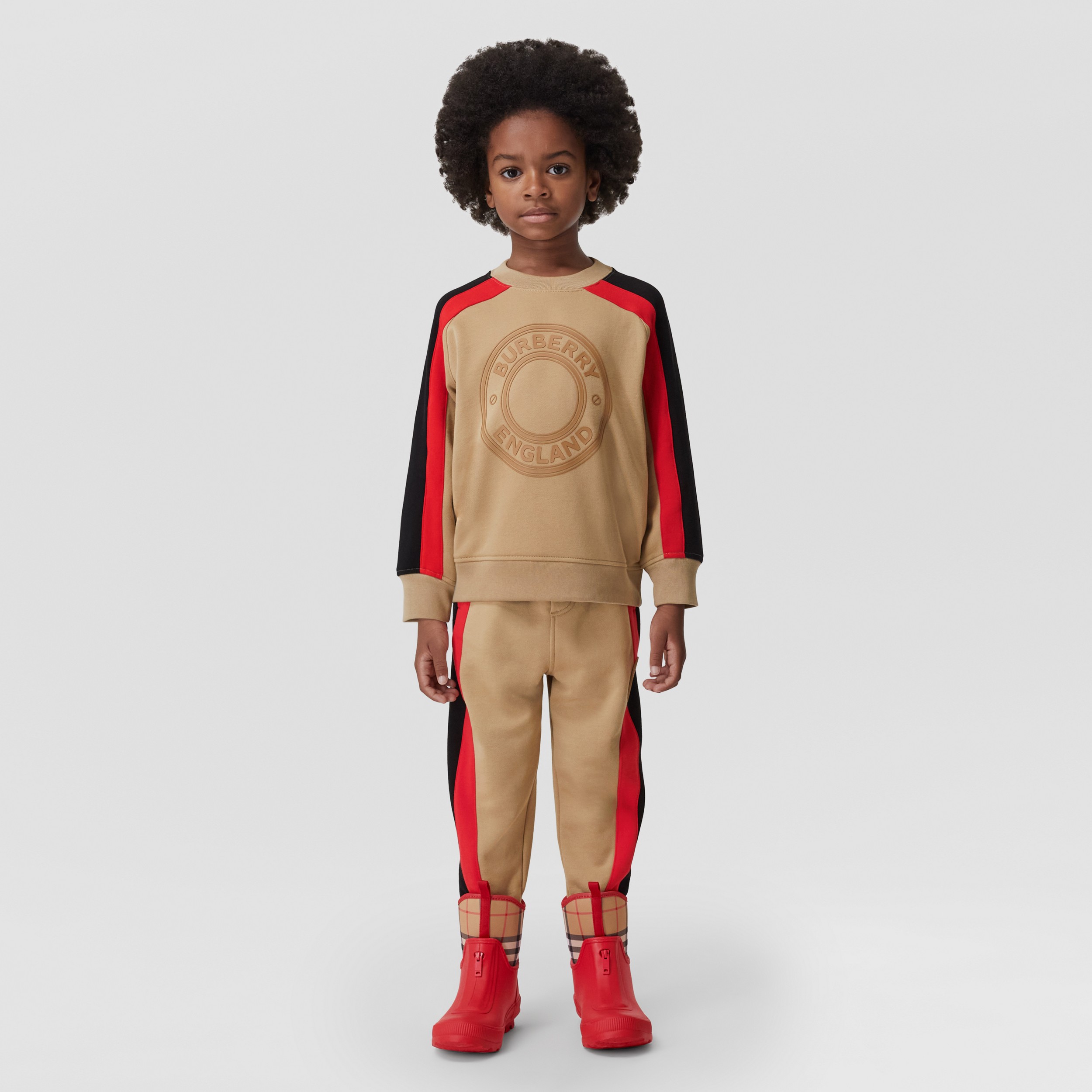 Pantalon de jogging en coton avec logo (Beige D'archive) - Enfant | Site officiel Burberry® - 3
