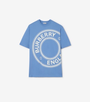 ロゴグラフィック コットンTシャツ (ペリウィンクルブルー) - メンズ