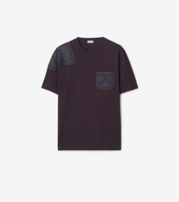 Men's burberry t shirt with shoulder shop patch