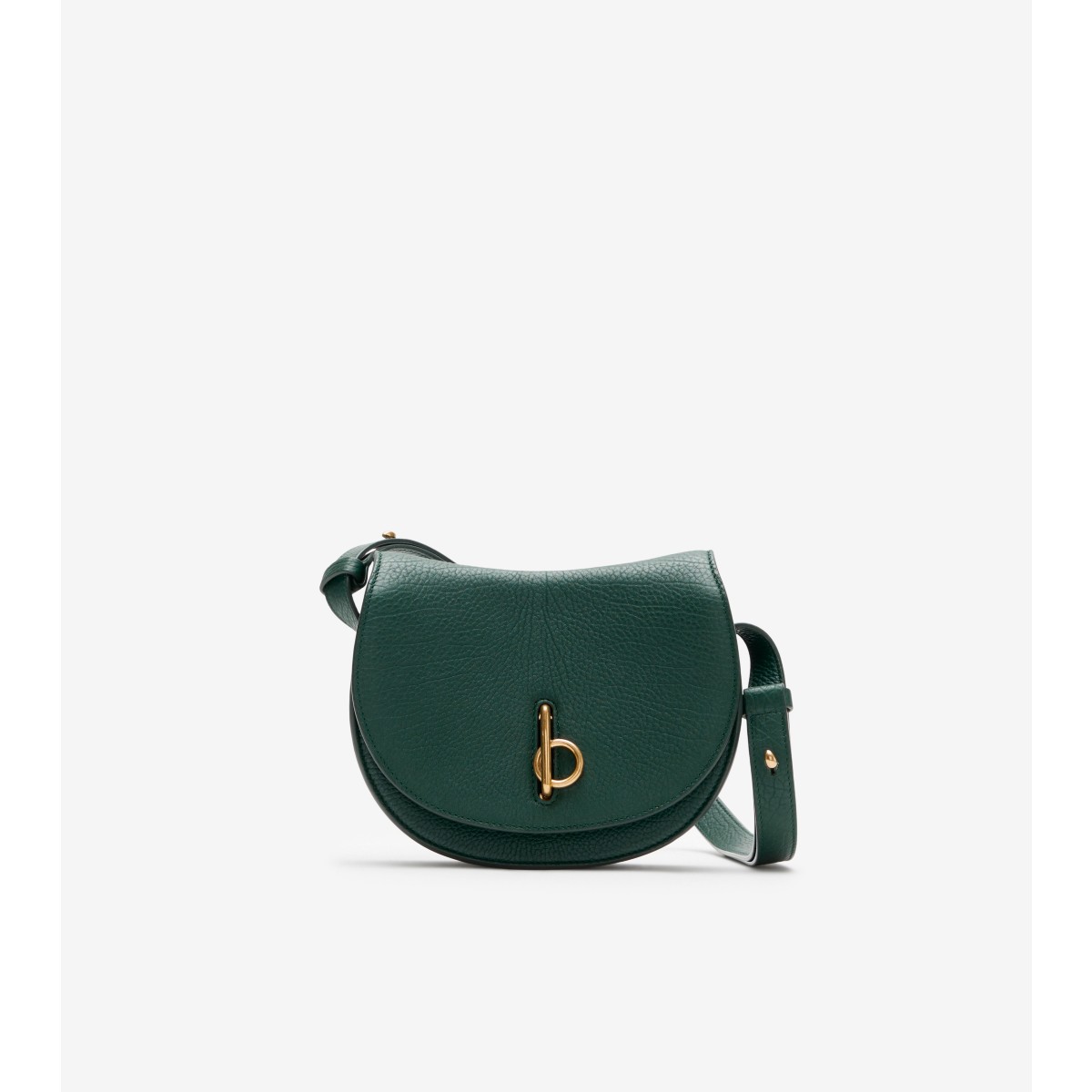 Burberry Rocking Horse Foldover-top Leather Crossbody Bag In Vine