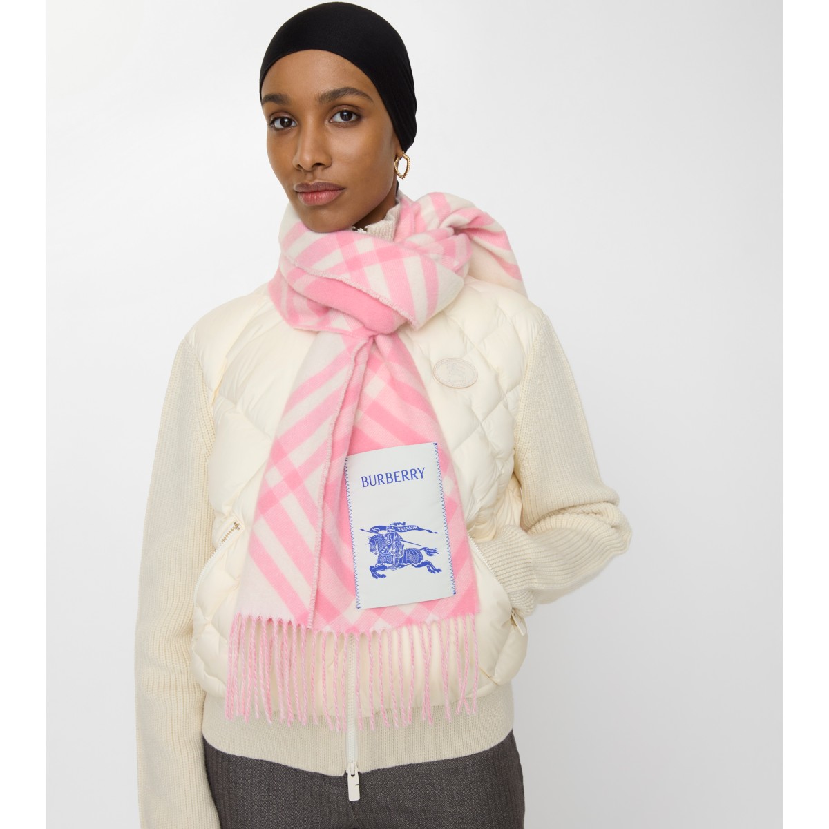  Check Cashmere Scarf