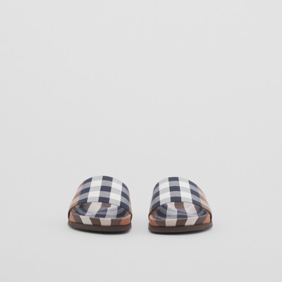 Ciabatte in cotone con motivo tartan (Marrone Betulla) - Uomo | Sito  ufficiale Burberry®