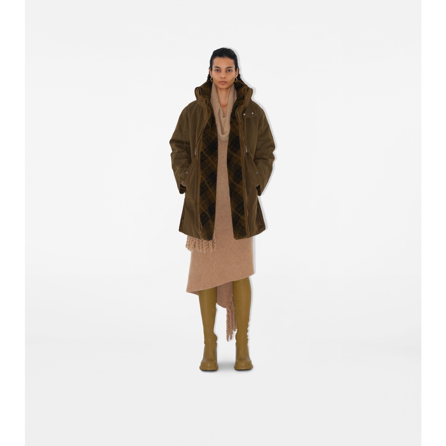 Parka in cotone con imbottitura staccabile