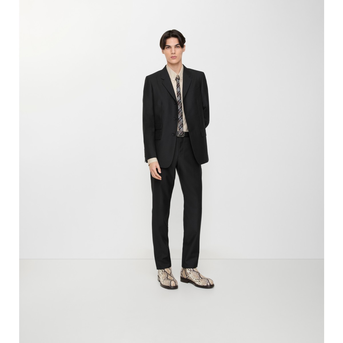  Stripe d Wool Mohair Tailored Trousers