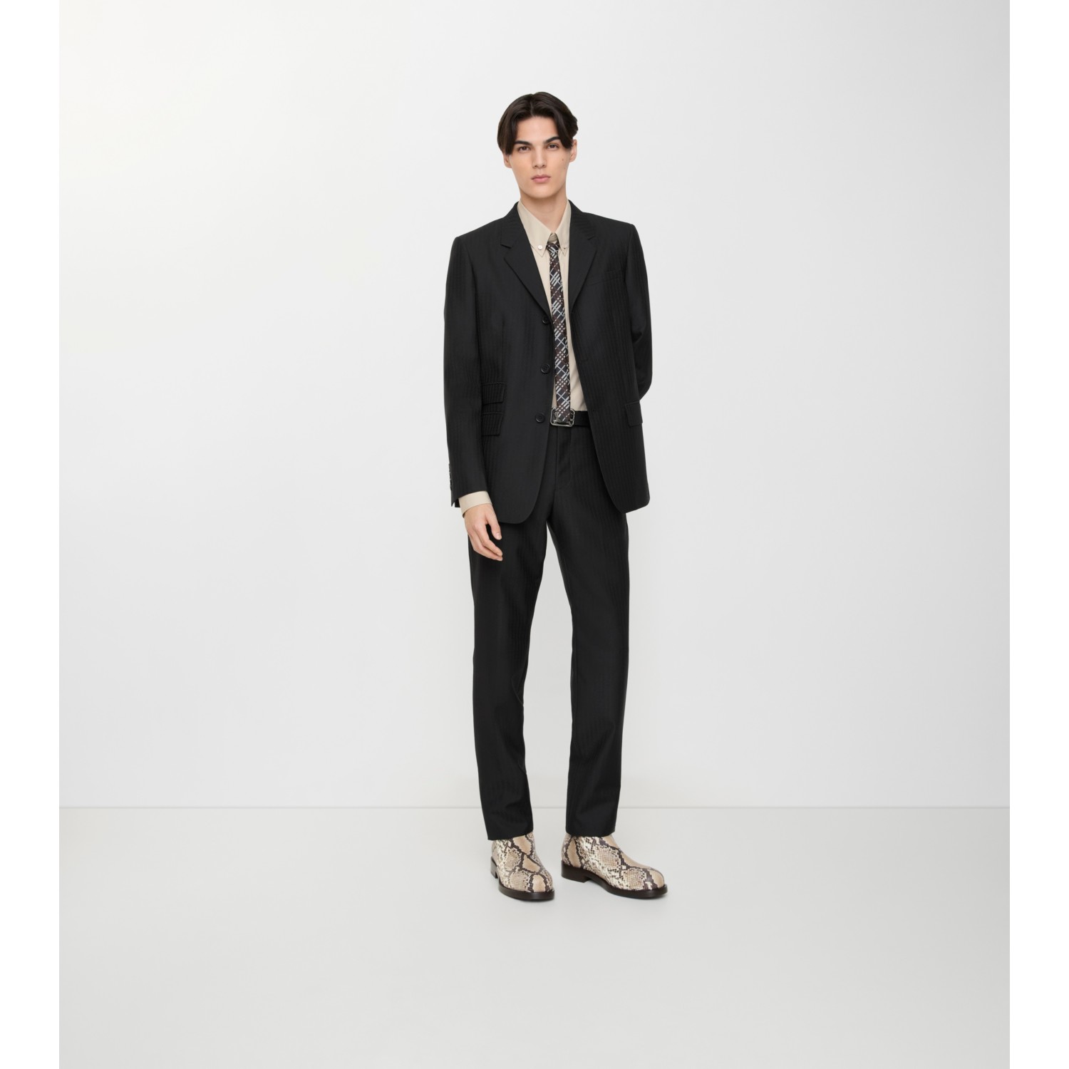 Striped Wool Mohair Tailored Trousers - thumbnail 2