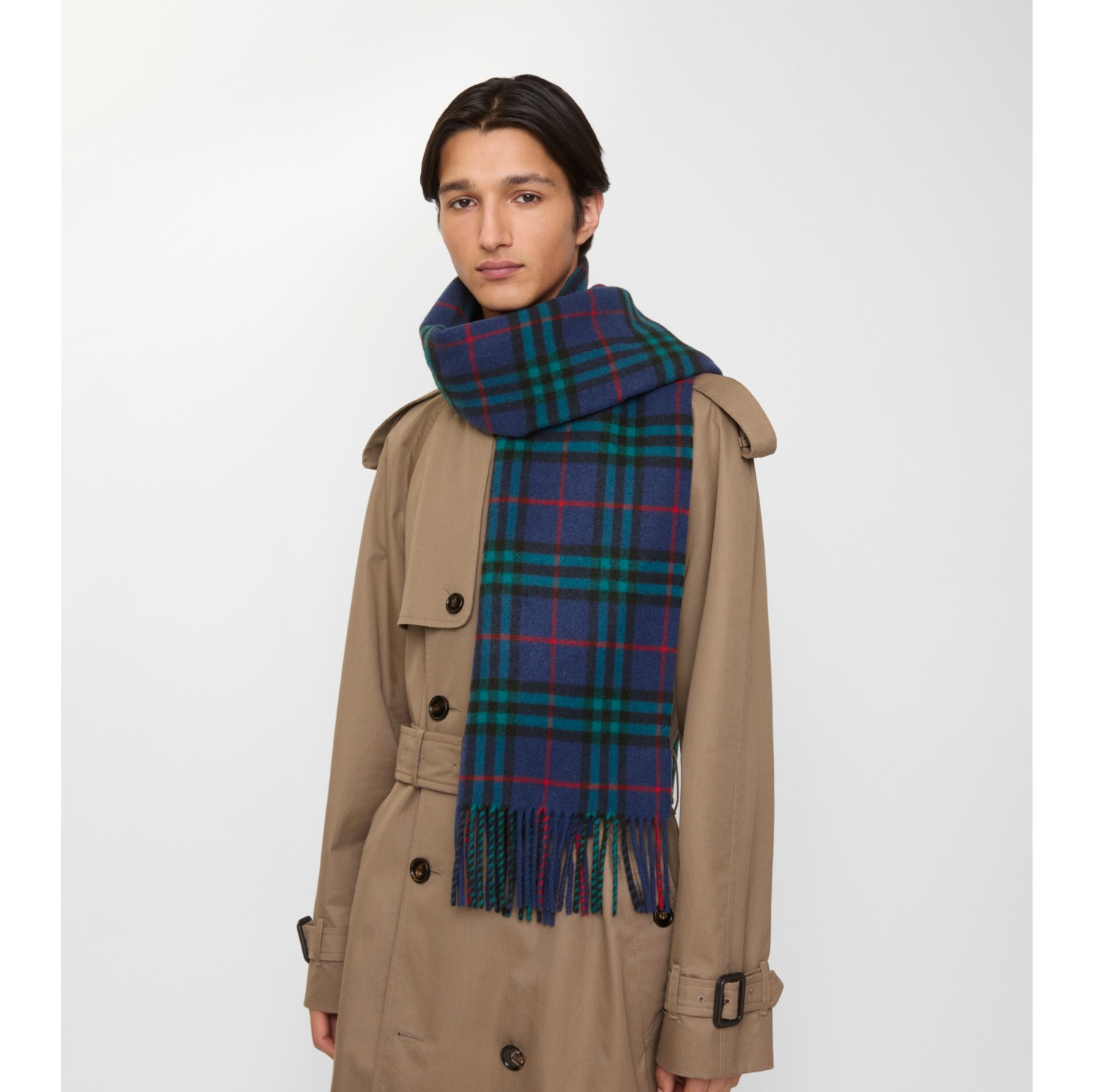 Check Cashmere Scarf