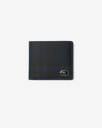 Cartera plegable Check color azul marino