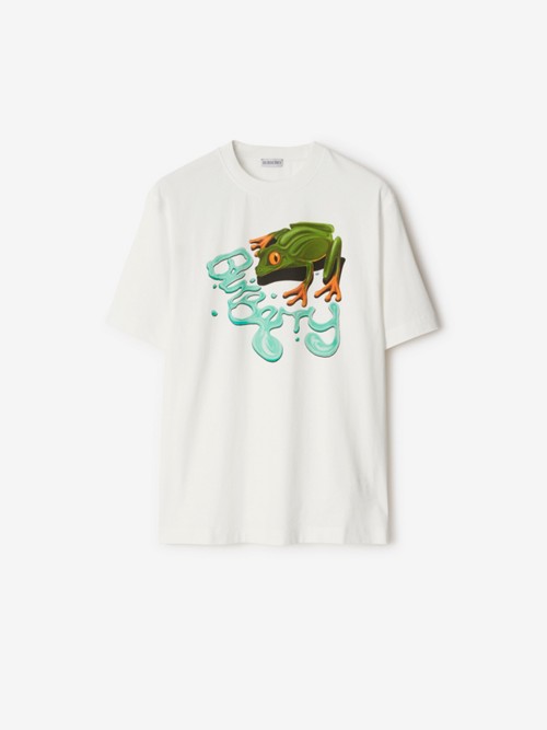 Burberry Frog Cotton T-shirt In White