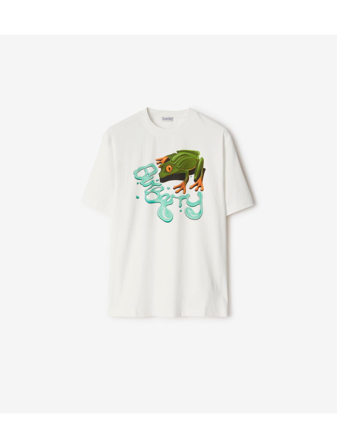 Frog Cotton T-shirt in Salt - Men | Burberry® Official