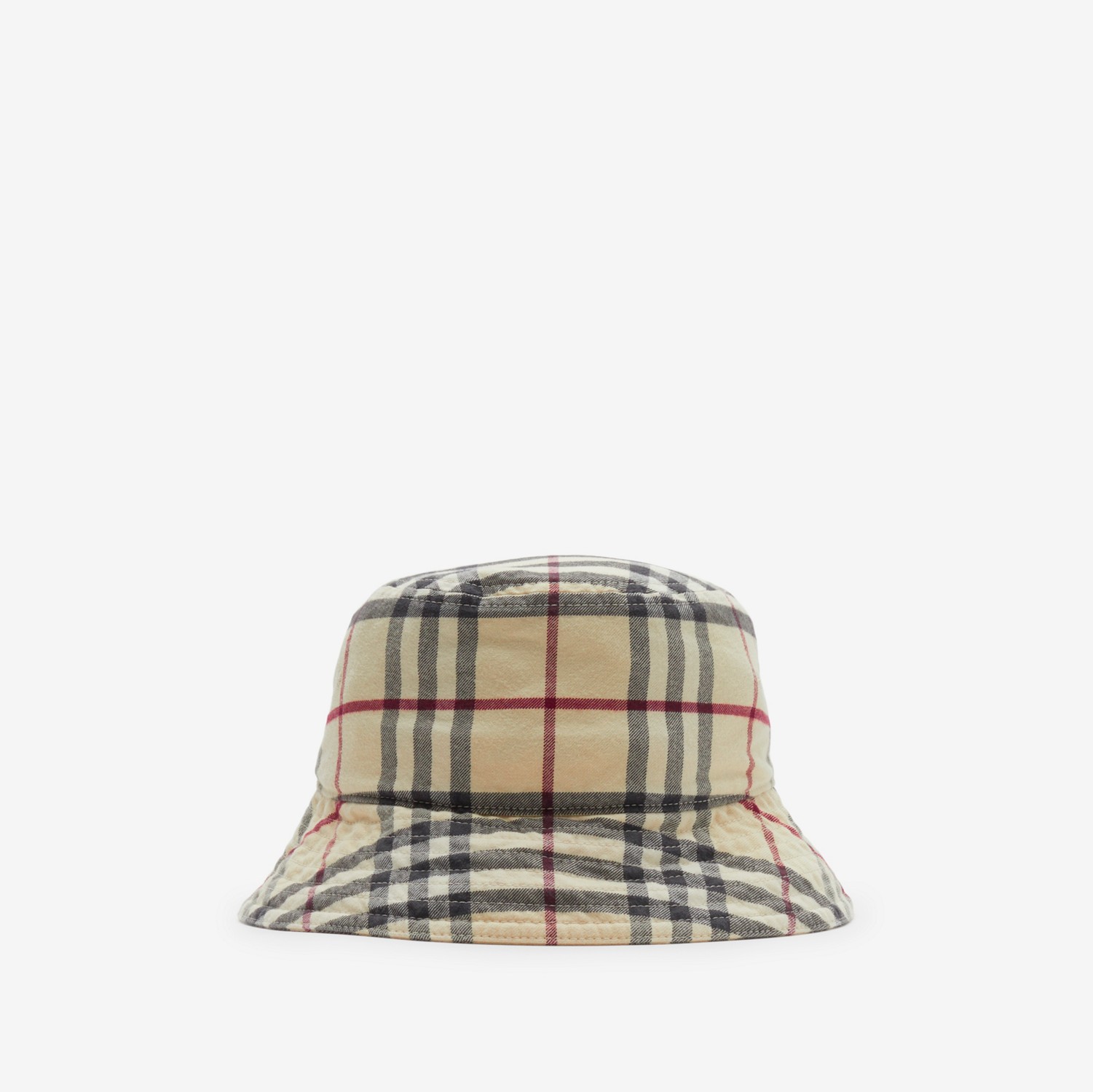 Chapéu Bucket de algodão Check (Areia) | Burberry® oficial