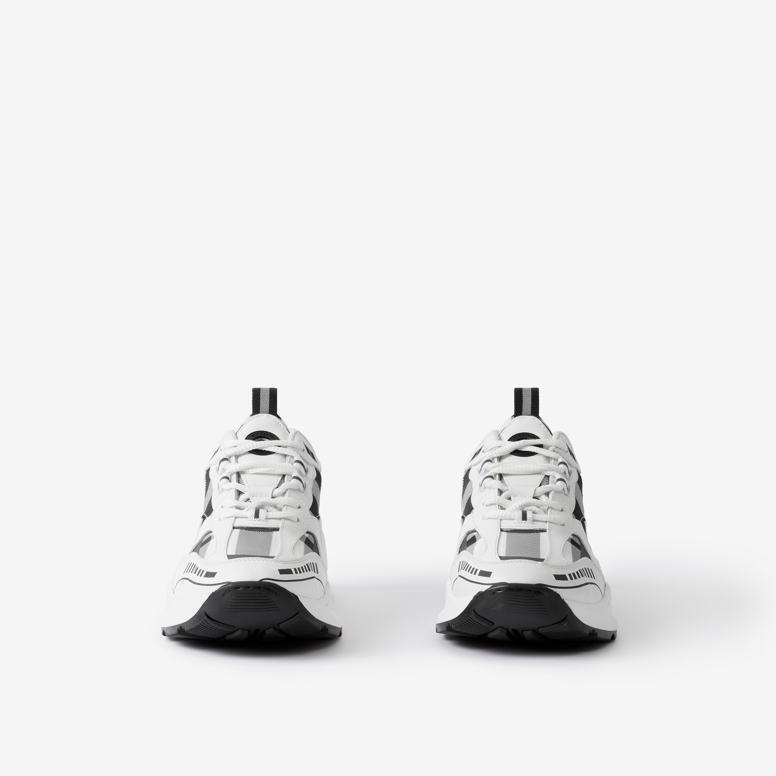 Sneakers en cuir et Check (Noir/blanc) - Femme | Site officiel Burberry® - 2