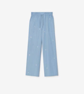 Knight Fil Coupé Striped Trousers in Cornflower blue - Women, Cotton | Burberry® Official
