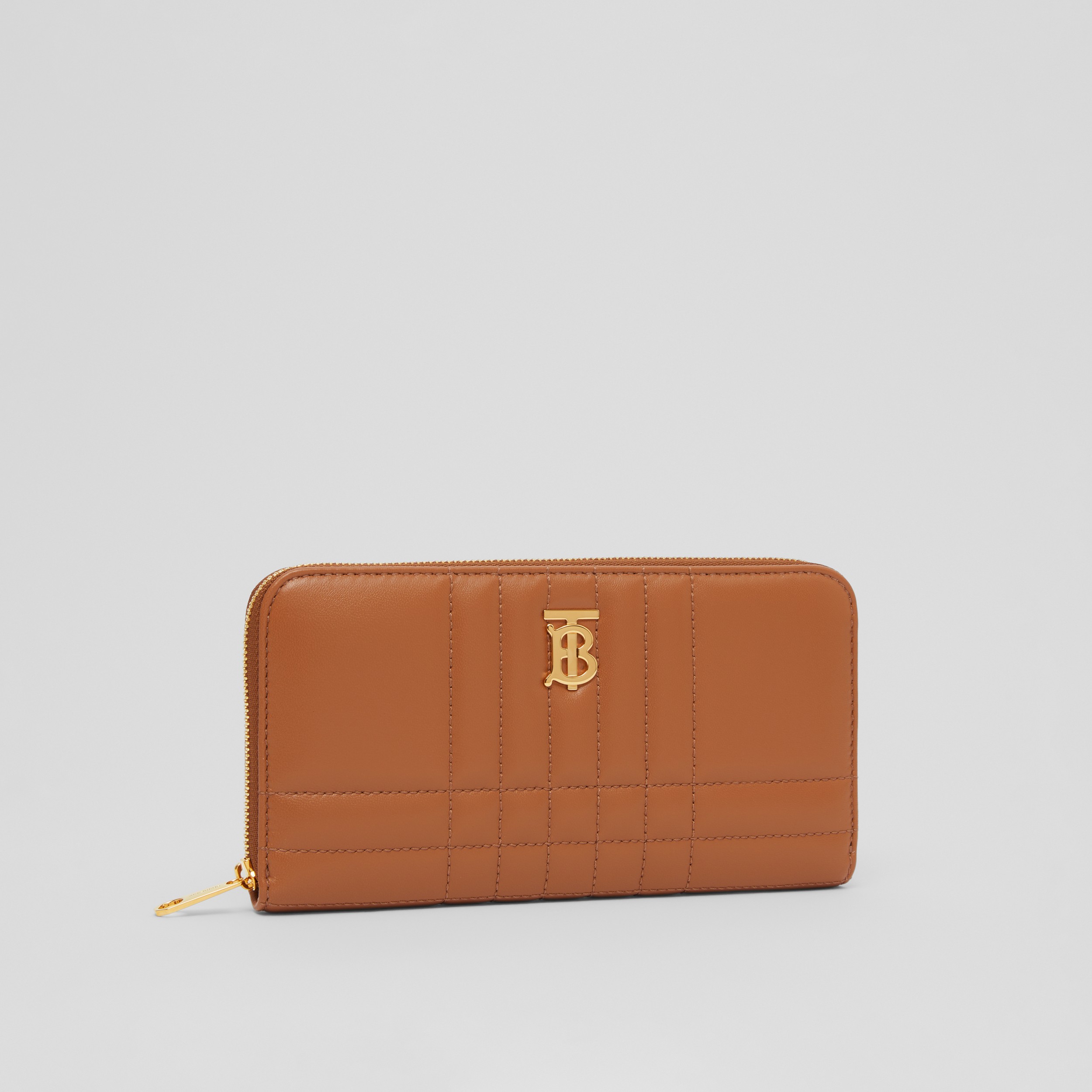 Quilted Leather Lola Ziparound Wallet in Maple Brown - Women | Burberry® Official - 4