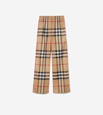 Burberry vintage check store cotton trousers