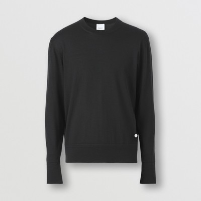 burberry men's black sweatshirt