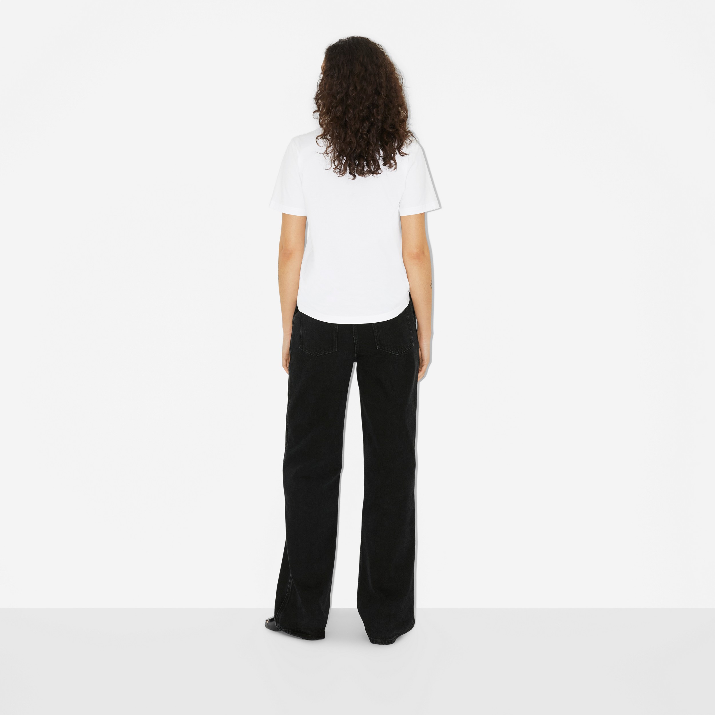 Camiseta en algodón con EKD (Blanco) - Mujer | Burberry® oficial - 4