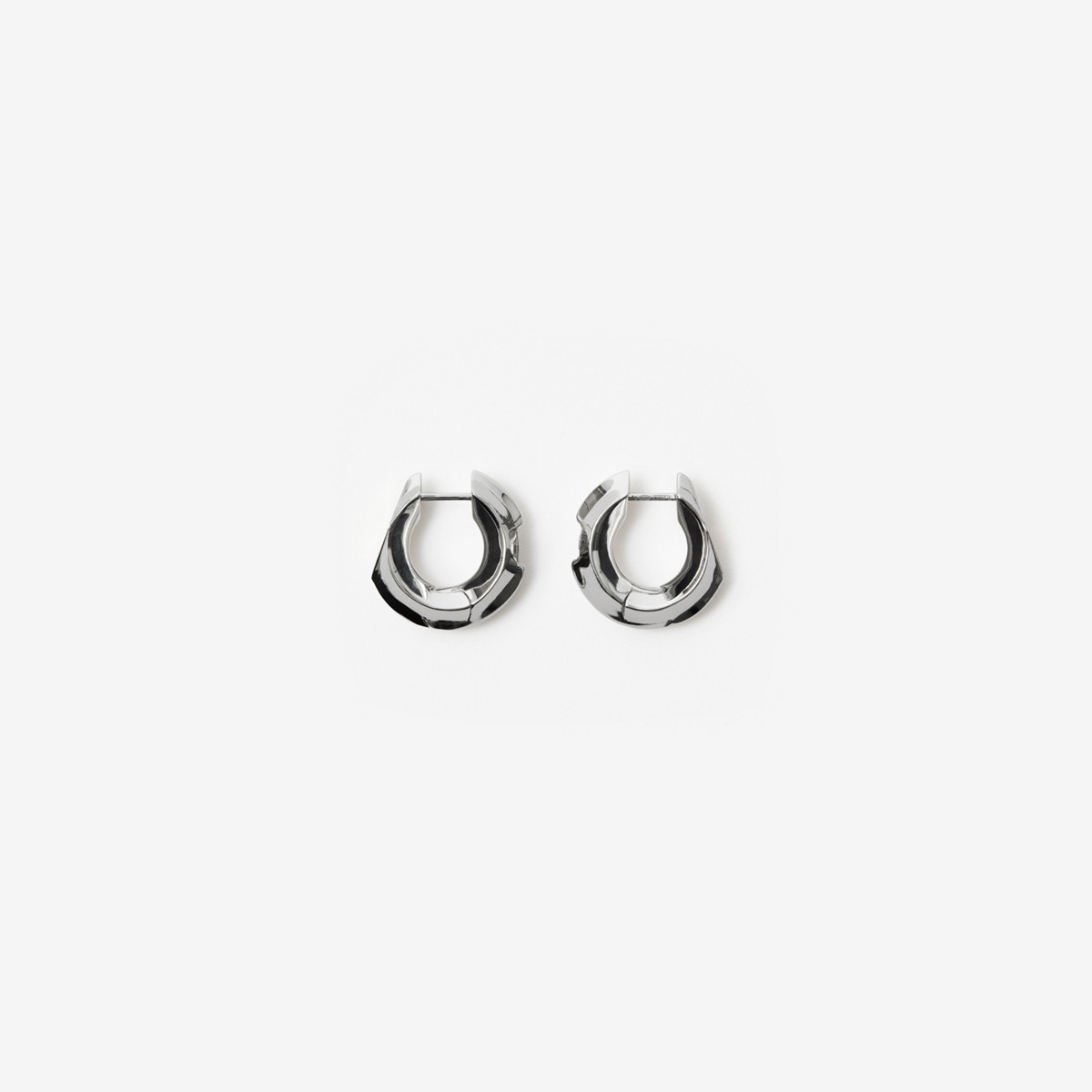 Burberry Silver And Gold-plated Hollow Earrings In Silver/gold