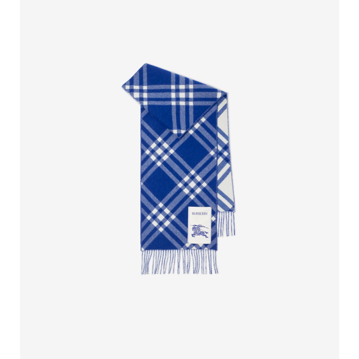 Shop Burberry Check Cashmere Scarf In Knight