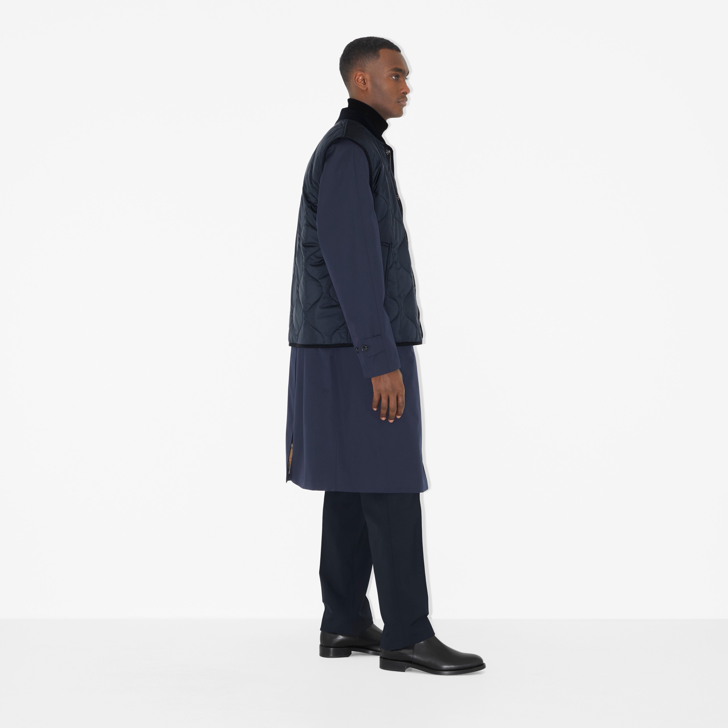 EKD Appliqué Quilted Gilet in Smoked Navy - Men | Burberry® Official - 3