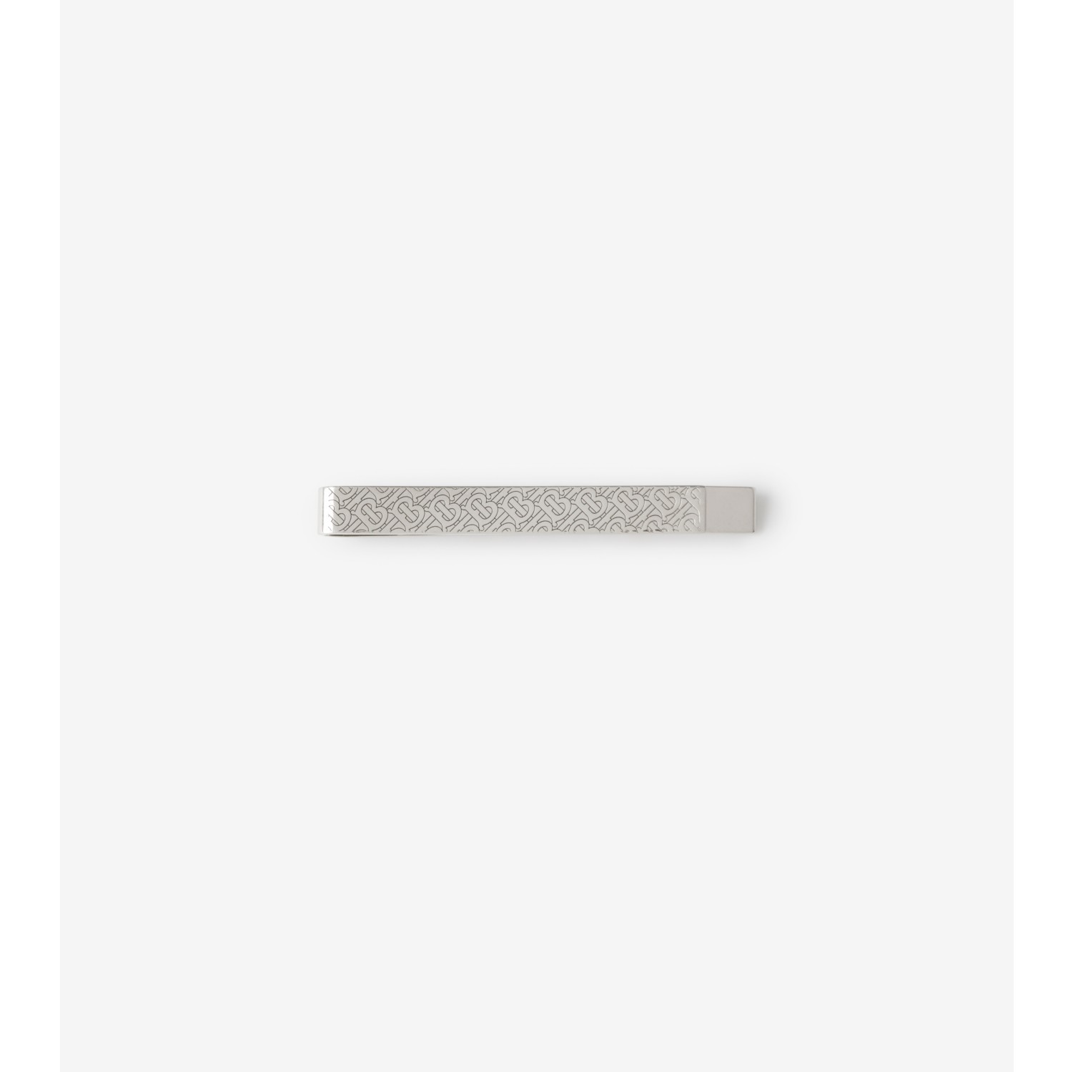 Burberry logo detail tie bar, Silver