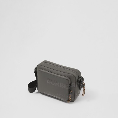 grey canvas crossbody bag
