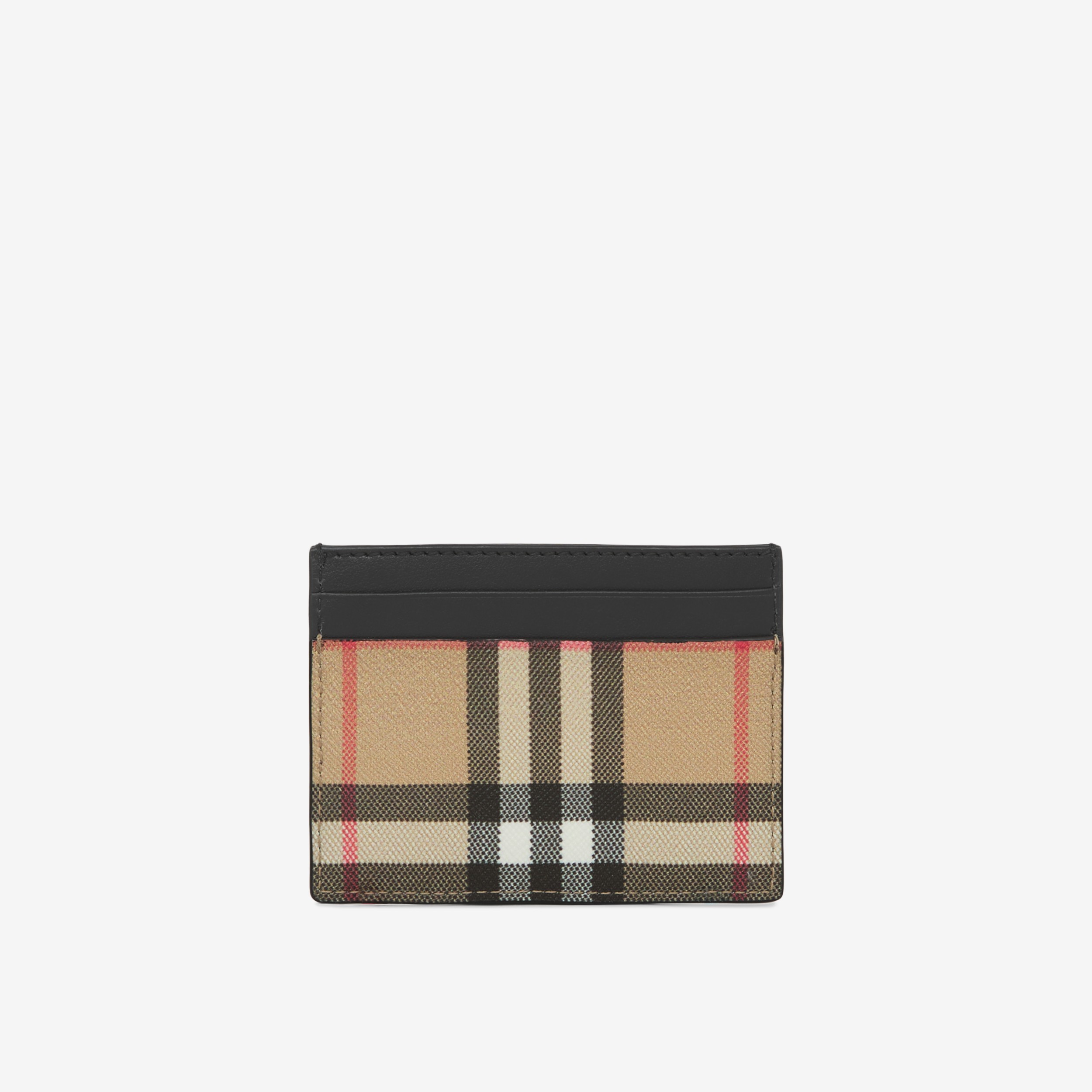 Slordig Necklet zwart Vintage Check and Leather Card Case in Archive Beige/black - Women |  Burberry® Official
