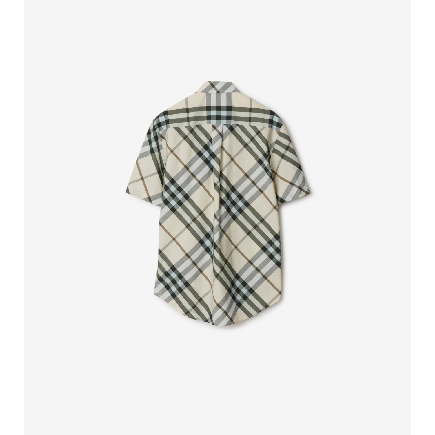 Check Cotton Shirt in Alabaster - Men | Burberry® Official