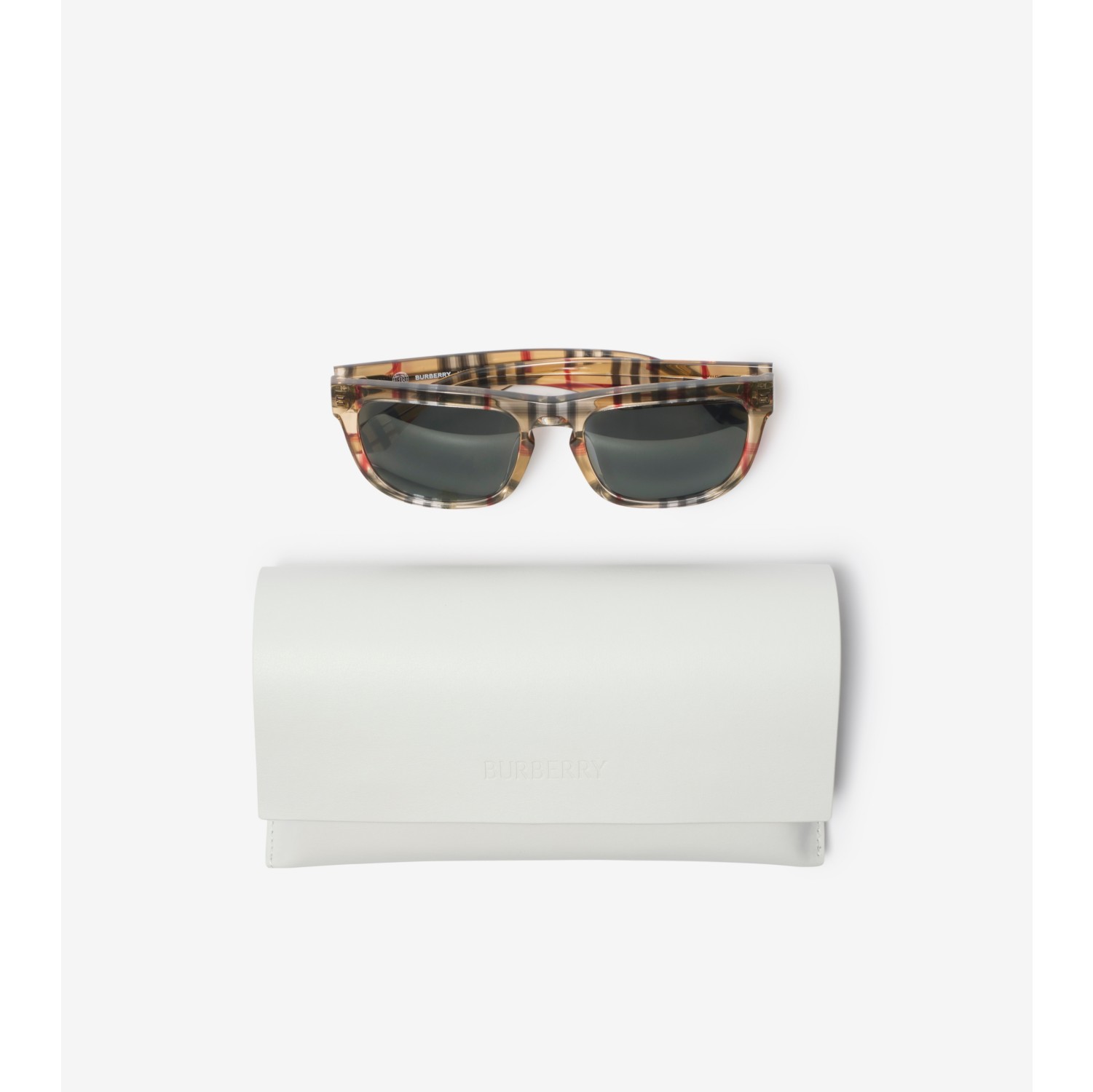 Burberry check sunglasses best sale