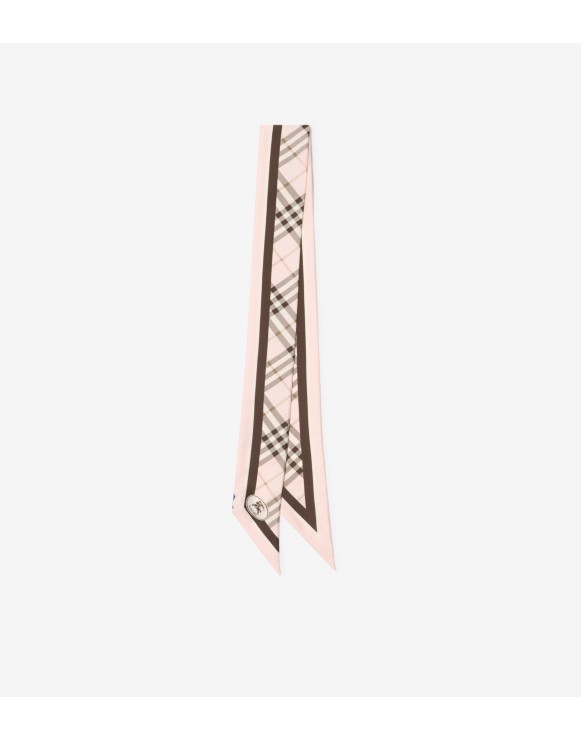 Skinny Check Silk Scarf