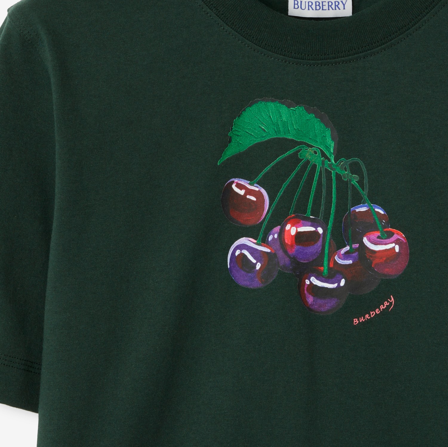 Baumwoll-T-Shirt mit Kirschmotiv