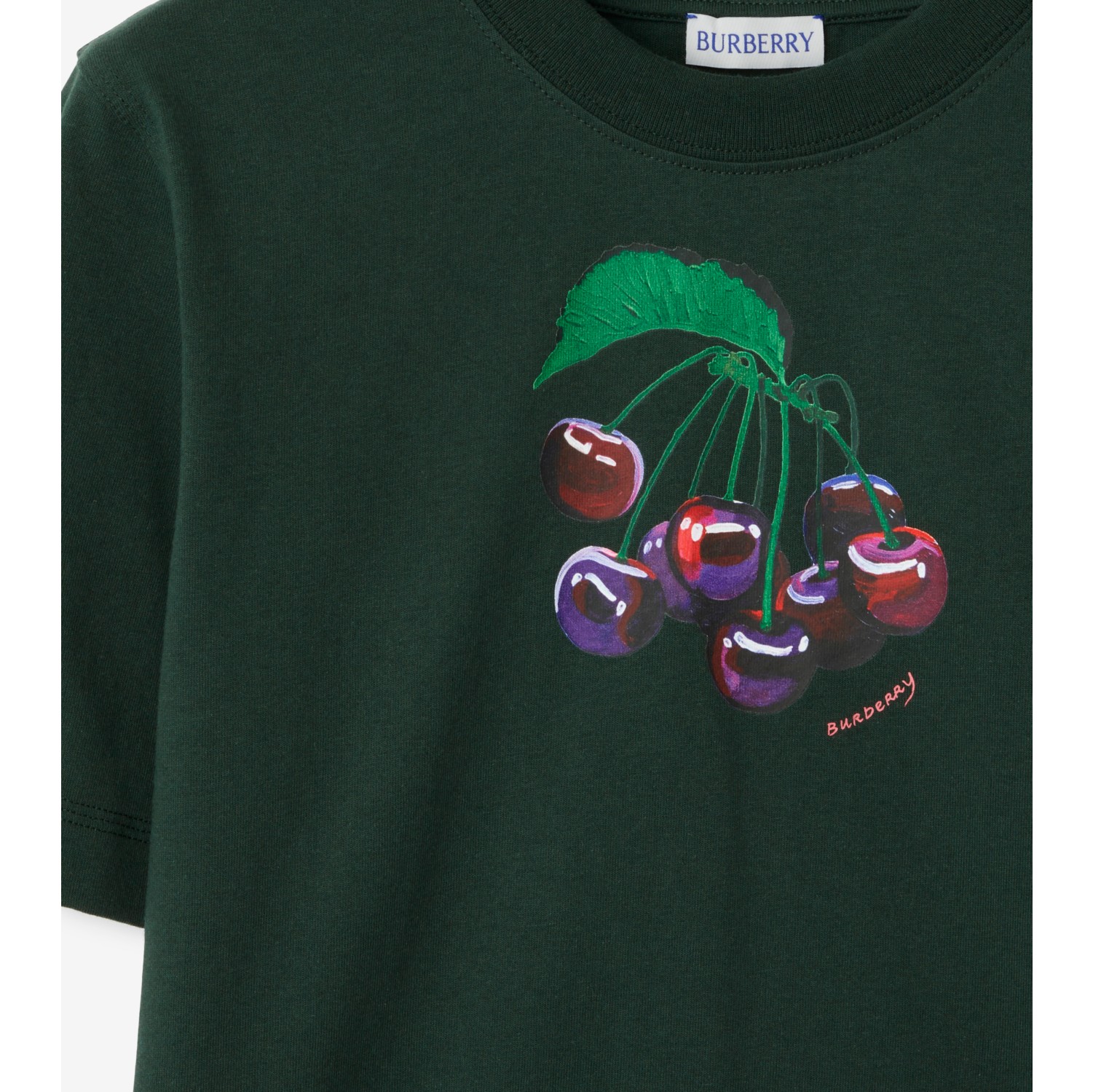 Camiseta de algodão com estampa de cereja