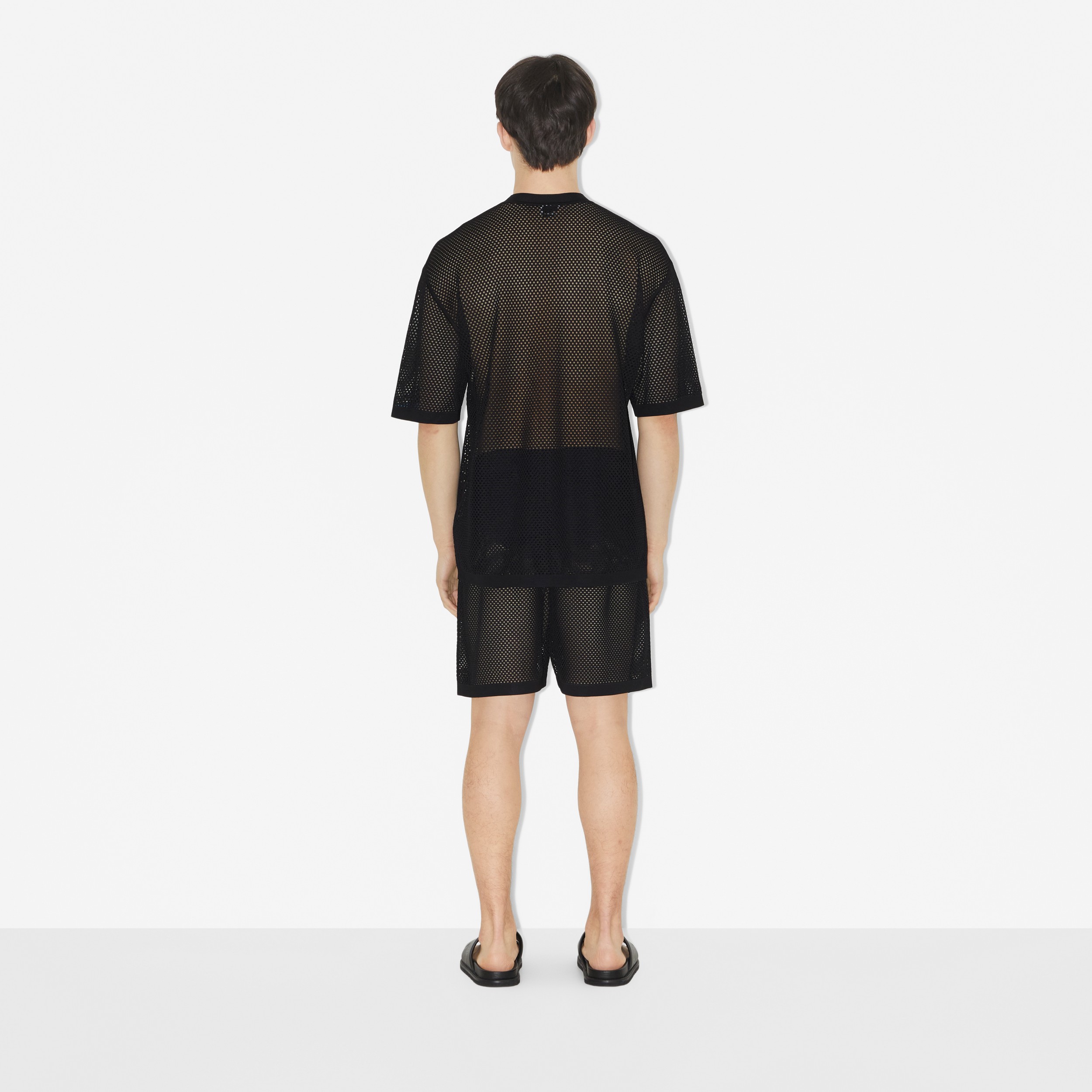 Pantalones cortos en malla con EKD (Negro) - Hombre | Burberry® oficial - 4