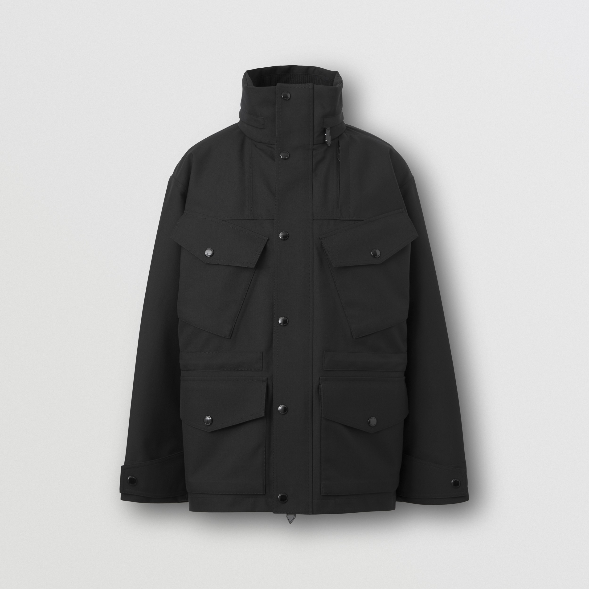 Wool Blend Field Jacket with Detachable Warmer in Black - Men | Burberry® Official - 4