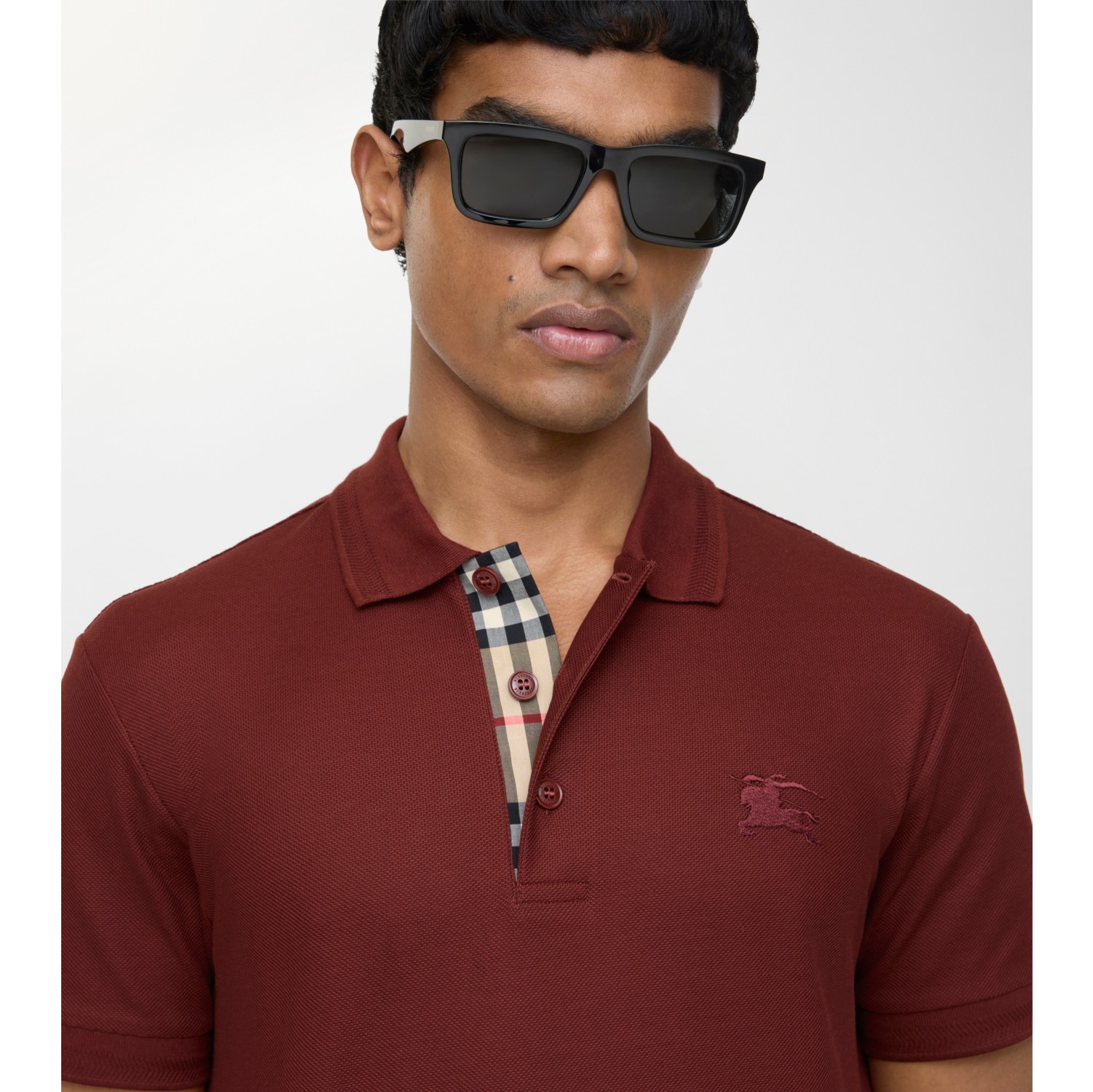 Cotton Polo Shirt in Box red - Men | Burberry® Official