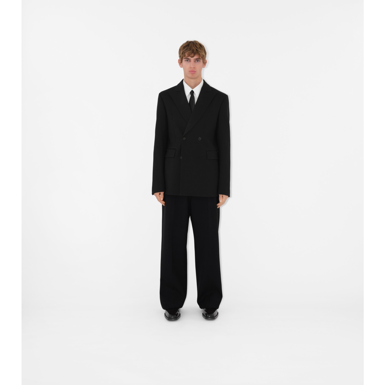 Black suit with burberry hot sale tie