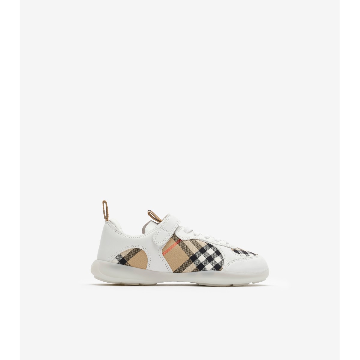  Check and Leather Matrix Sneakers