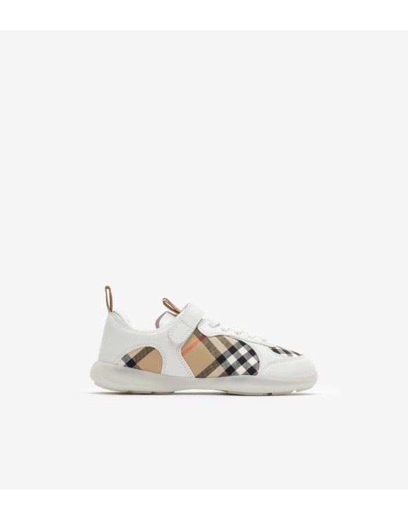 Sneakers Matrix en cuir et Check