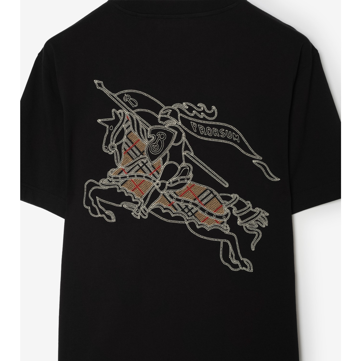 mintoBurberry Tシャツ　メンズ　XSサイズ チェックBモチーフ コットンTシャツ (ブラック) - メンズ | Burberry