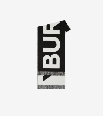 Burberry logo wool scarf online