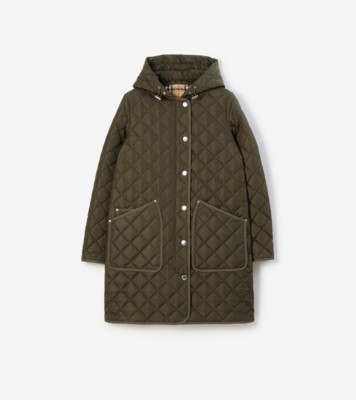 Burberry diamond quilted store thermoregulated hooded coat