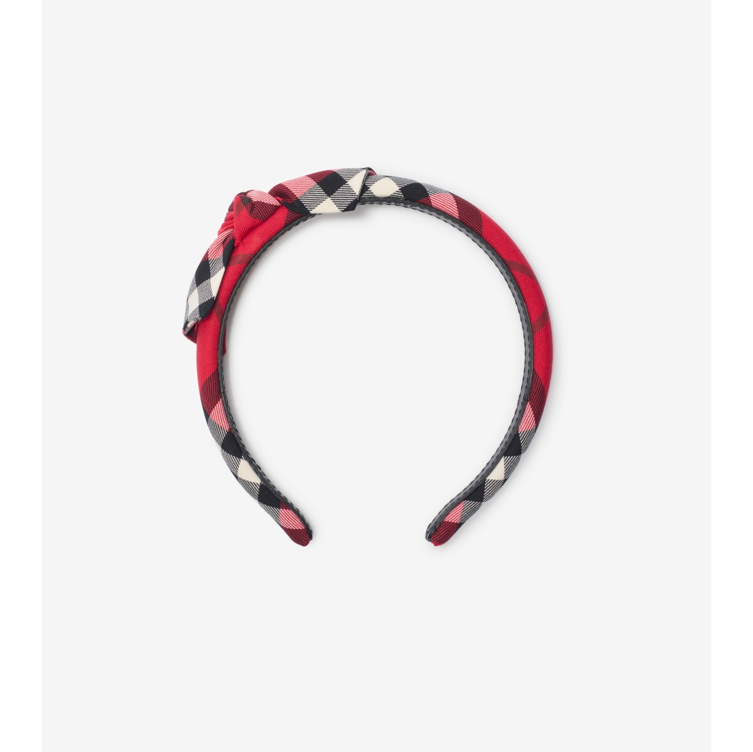 Check Cotton Headband in Post red - Children | Burberry® Official